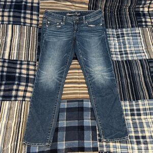 American Eagle Outfitters Women's Dark Blue Skinny Jeans